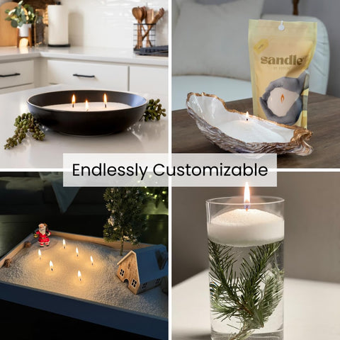 Foton Sandle Pearled Candle eco-friendly non-toxic design for mindful lighting