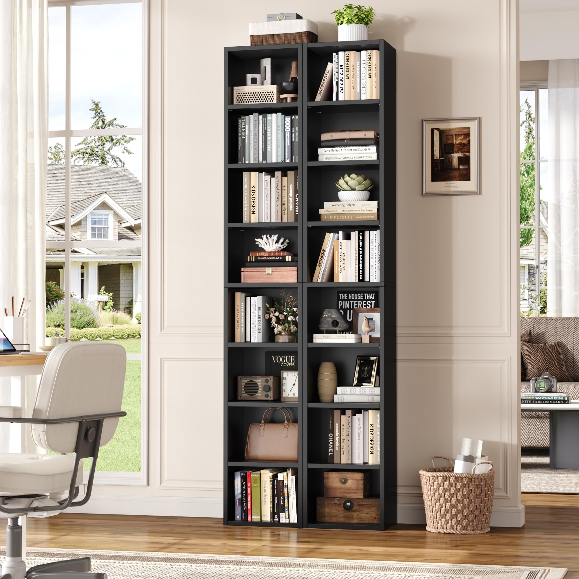 FOTOSOK adjustable shelves demonstrating customizable height