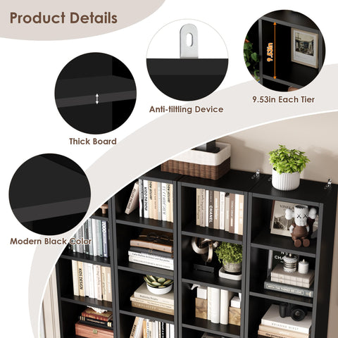 FOTOSOK bedroom display with tall rack and media collection