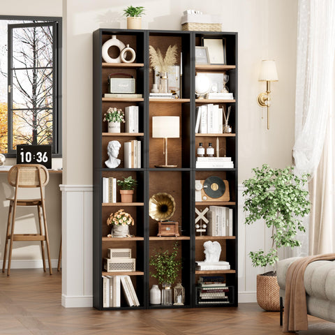 FOTOSOK CD DVD storage cabinet with organized compartments and a dark finish