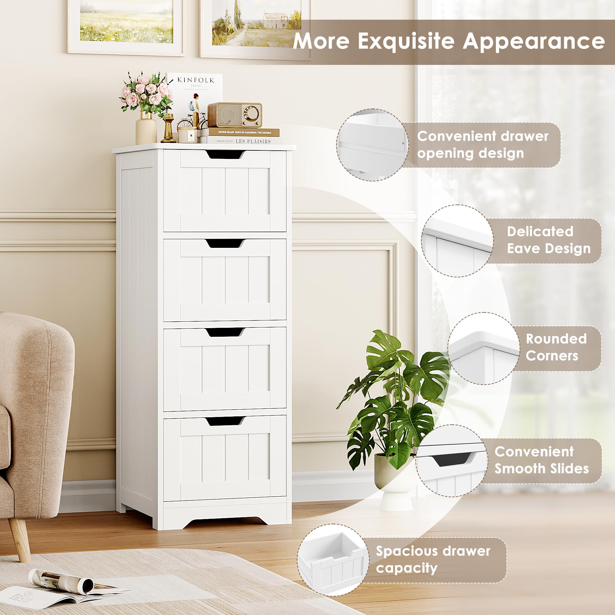 FOTOSOK small footprint cabinet ideal for tight bathrooms
