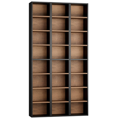 FOTOSOK tall narrow bookcase showing vertical storage for books and decor