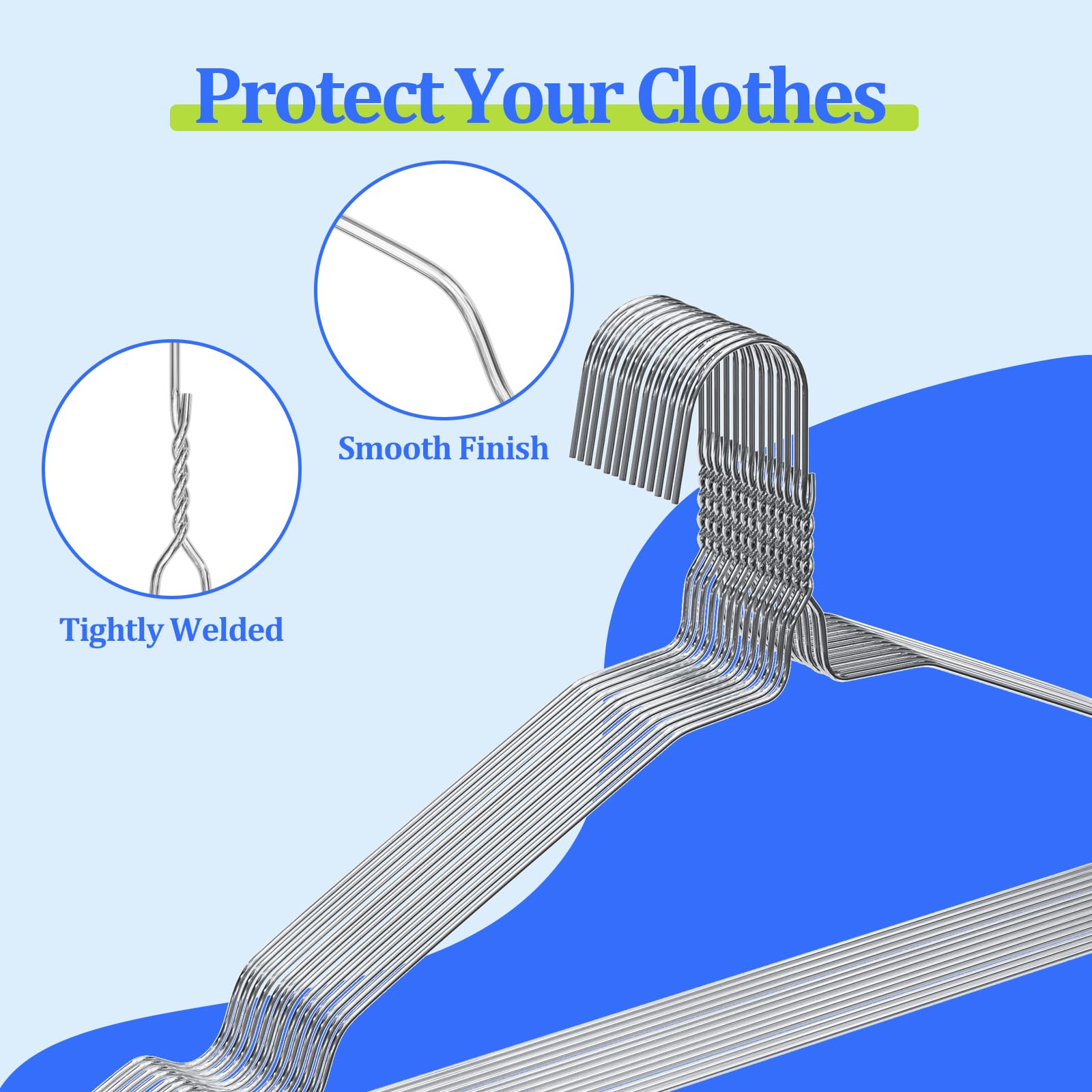 Fotoumgl deformation-resistant metal hanger supports daily wardrobes.