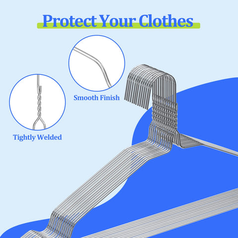 Fotoumgl deformation-resistant metal hanger supports daily wardrobes.