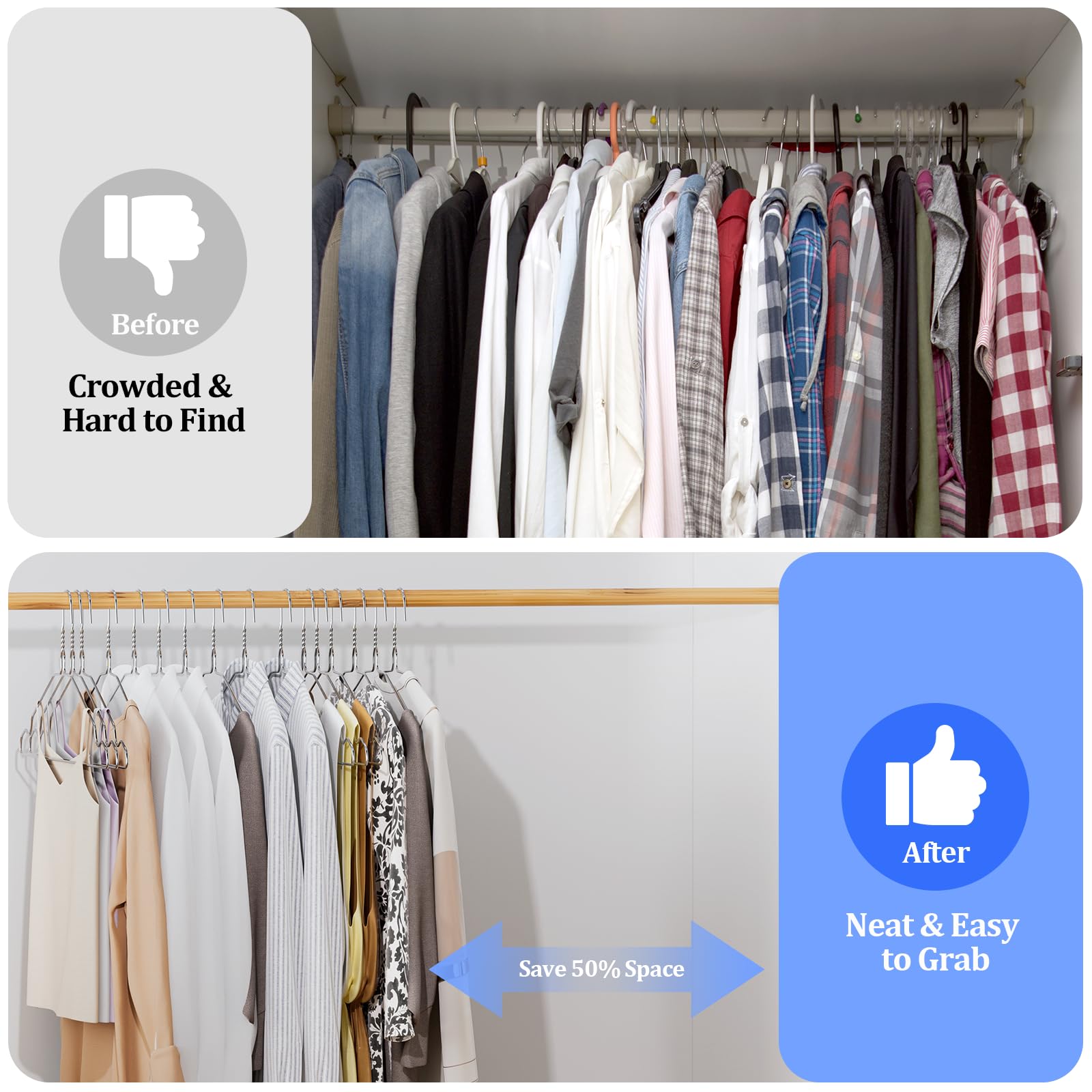 Fotoumgl non-slip hanger helps keep fabrics in place.