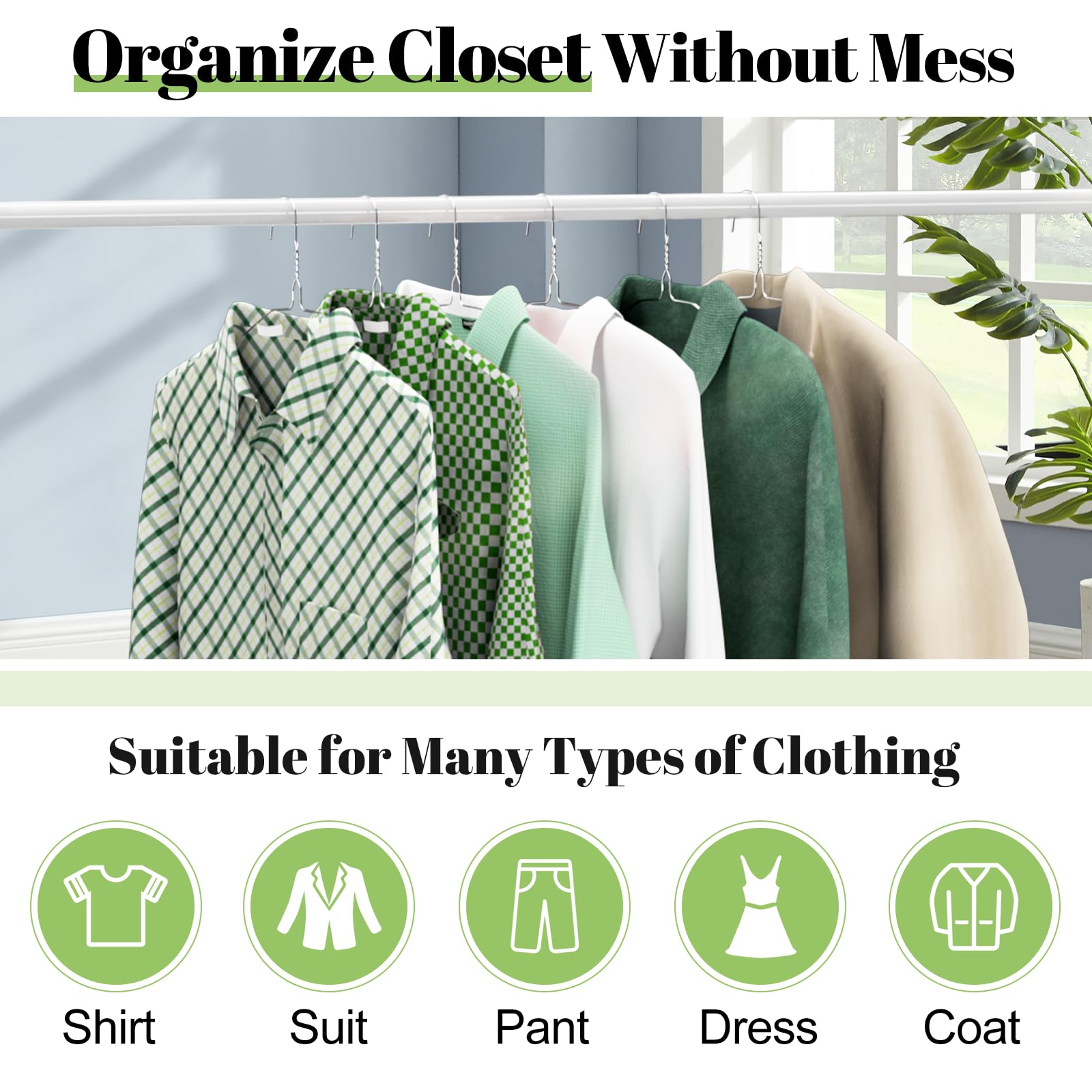 Fotoumgl polished chrome finish hangers for a sleek closet look