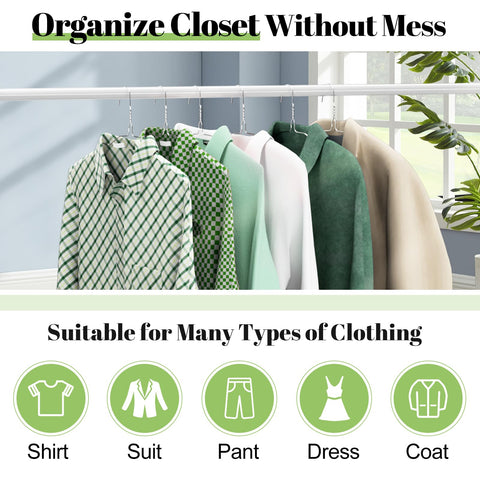 Fotoumgl polished chrome finish hangers for a sleek closet look