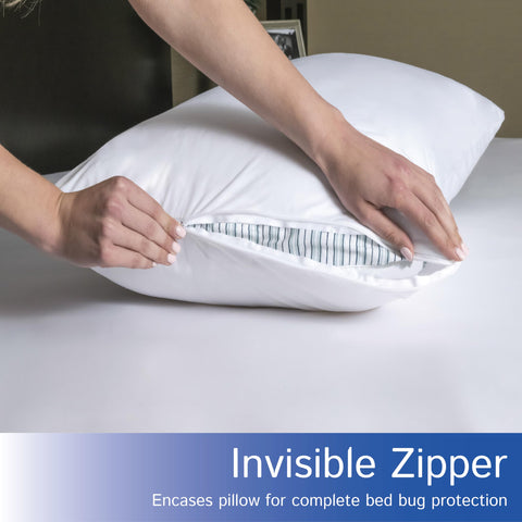 Four Seasons Essentials standard protectors fit standard pillows for everyday bedding.