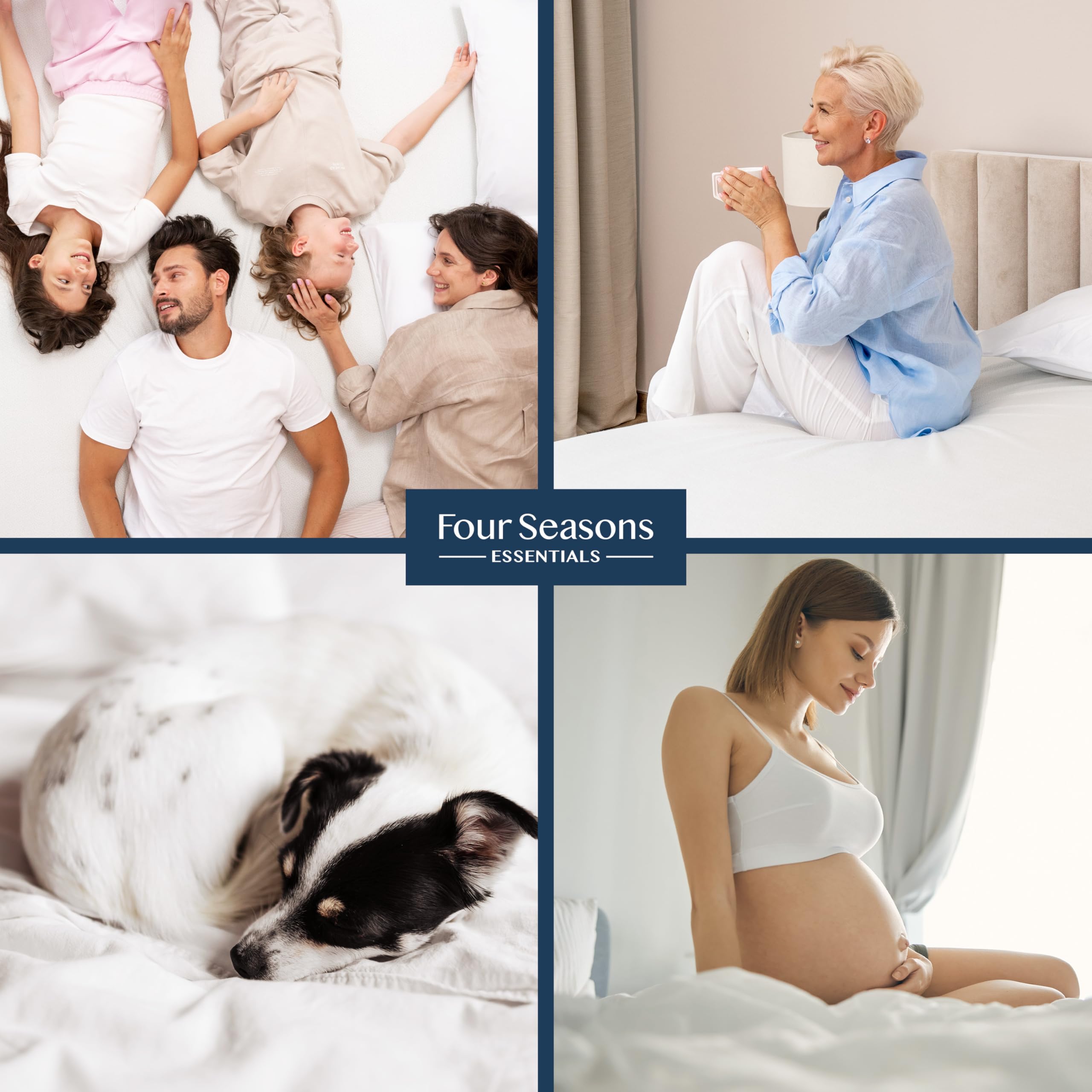 Four Seasons Essentials machine washable cover for simple cleaning and long-lasting use.