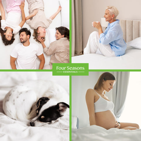 Four Seasons Essentials allergen shield helps reduce dust and pet hair exposure.