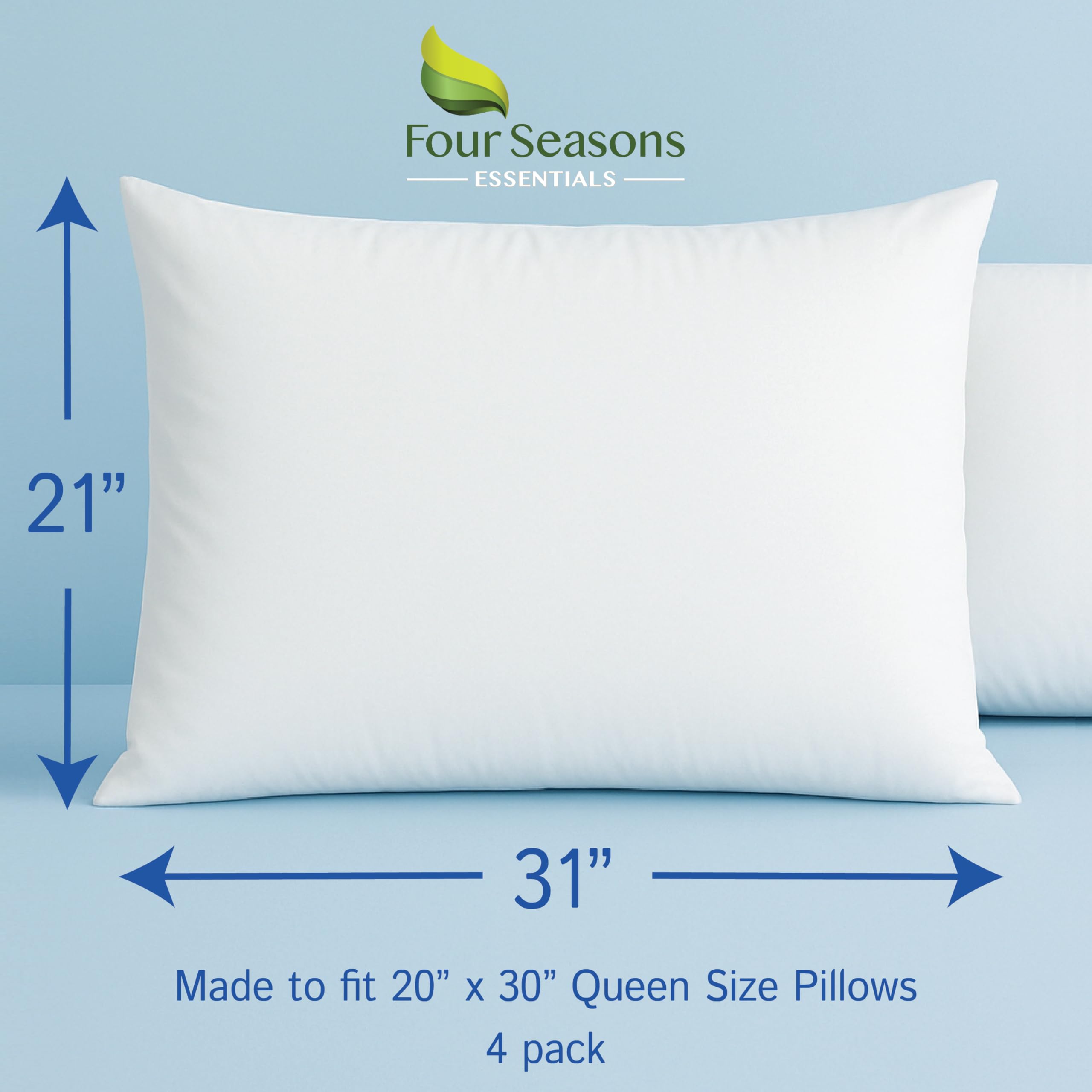 Waterproof inner lining protects pillows from spills and moisture