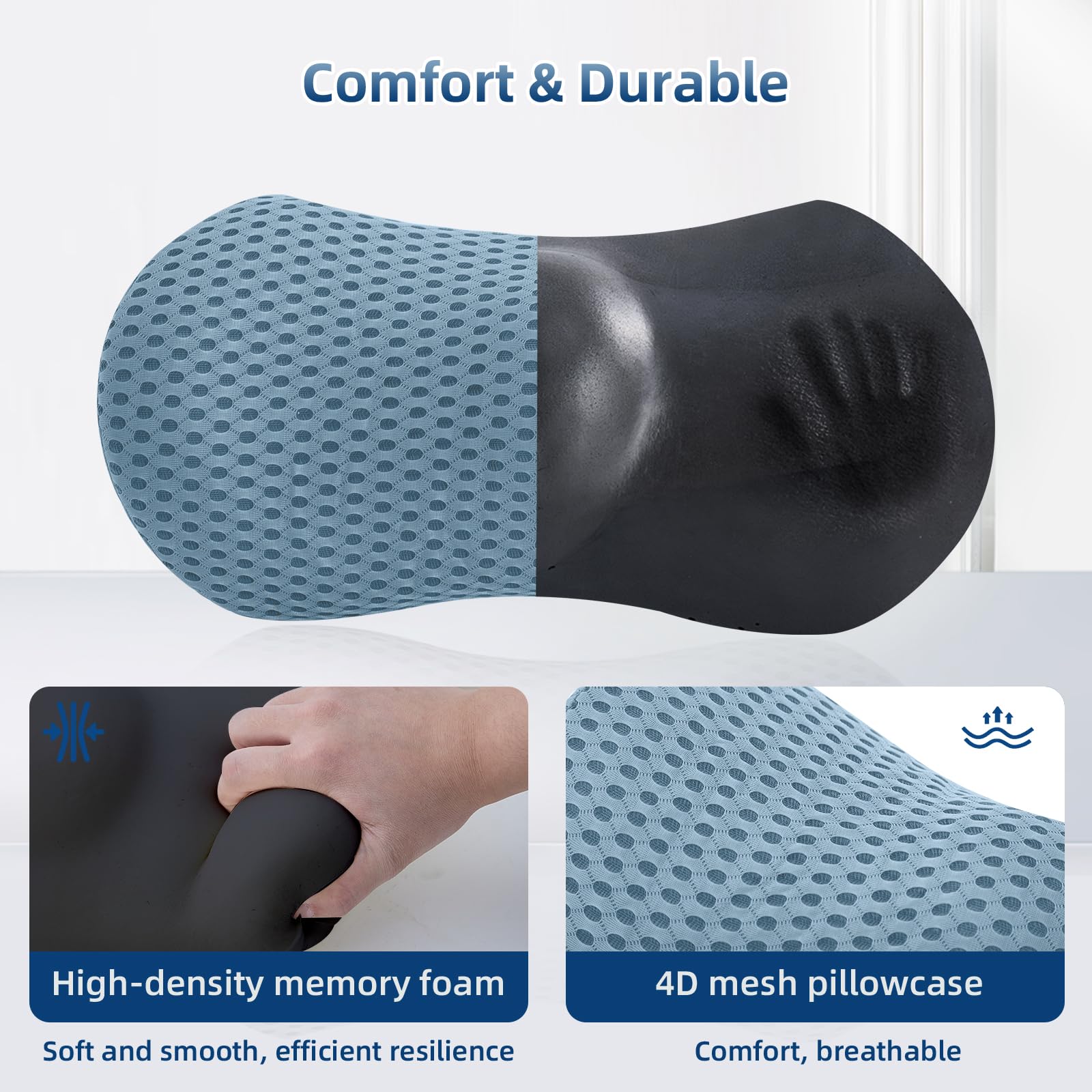 FOUSUPDT Lumbar Pillow fits car seats for comfortable road trips and daily commutes.