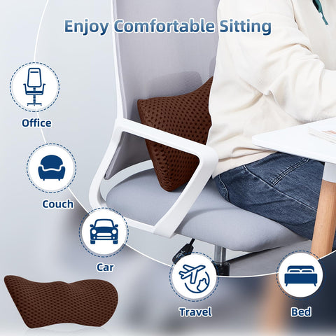 FOUSUPDT Lumbar Pillow car-seat use boosts comfort on commutes