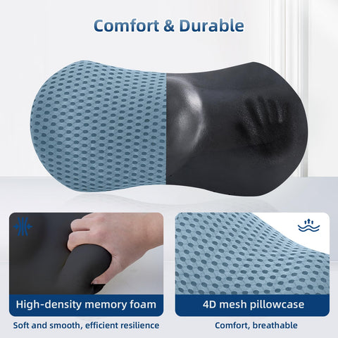 FOUSUPDT Lumbar Pillow fits car seats for comfortable road trips and daily commutes.