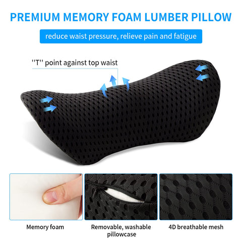 FOUSUPDT Lumbar Pillow fits car seats for improved posture on long drives