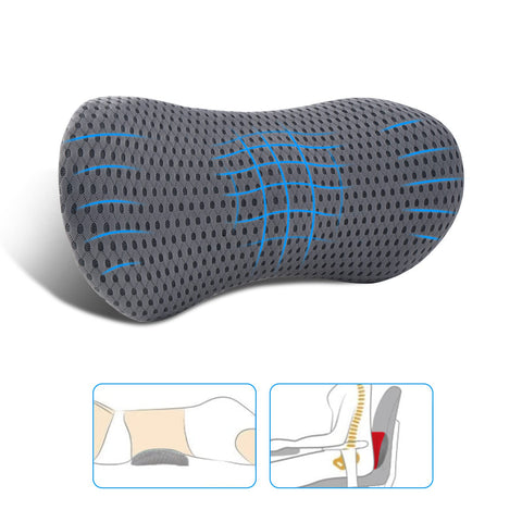 FOUSUPDT Lumbar Pillow with ergonomic curve supports posture and relieves tension