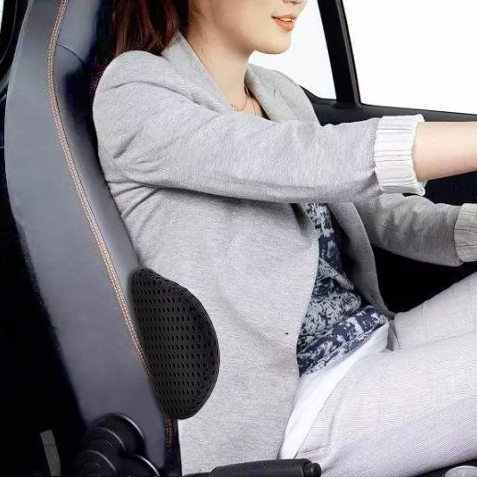 FOUSUPDT Lumbar Pillow memory foam core for lasting comfort