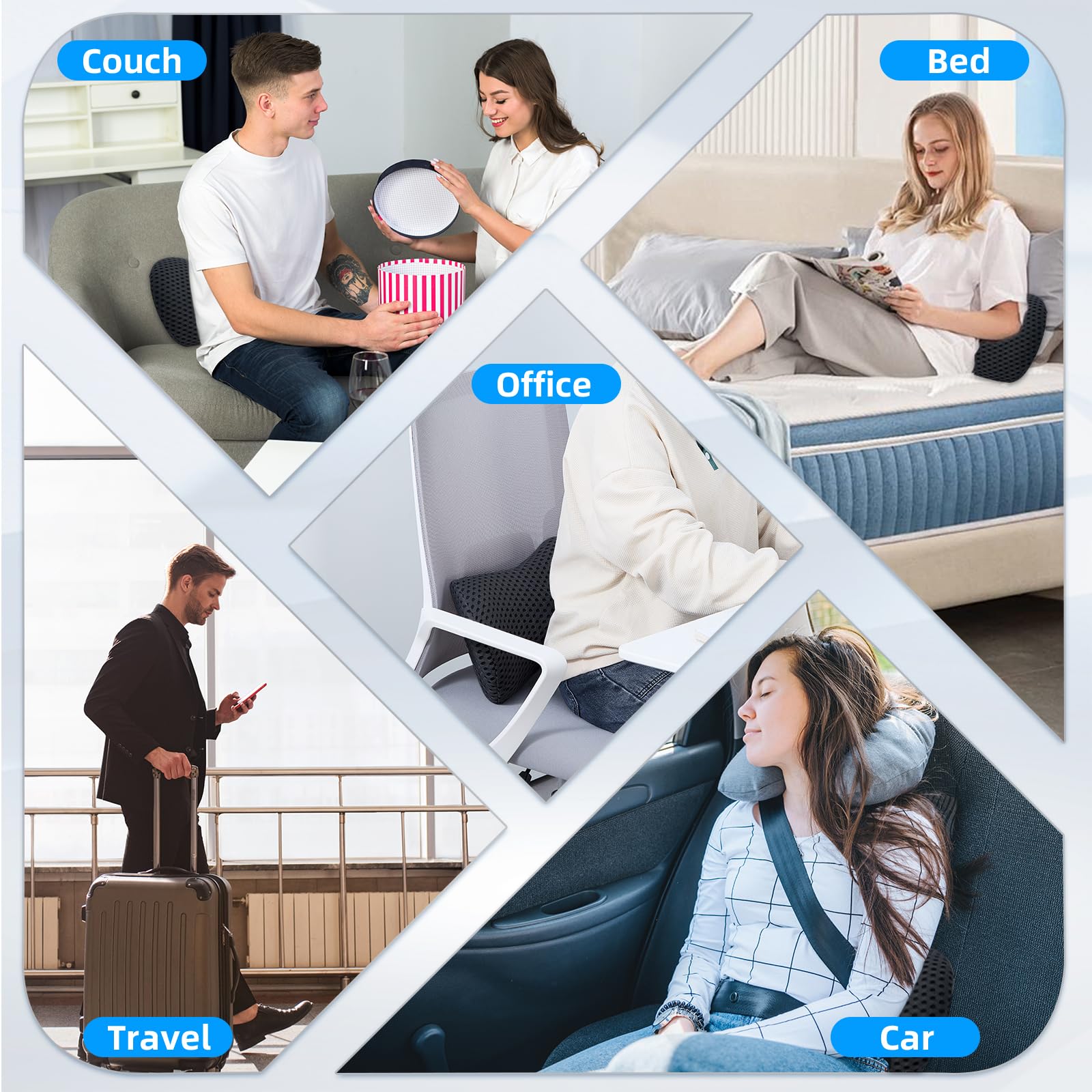 FOUSUPDT Lumbar Pillow doctor recommended design for alignment