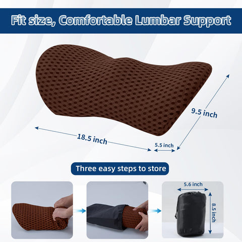 FOUSUPDT Lumbar Pillow portable storage bag for travel