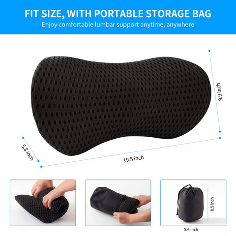 FOUSUPDT Lumbar Pillow includes portable storage bag for travel