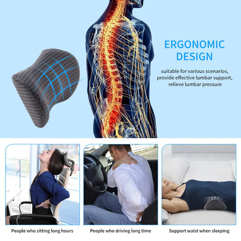 FOUSUPDT car seat lumbar support cushions the lower back during drives