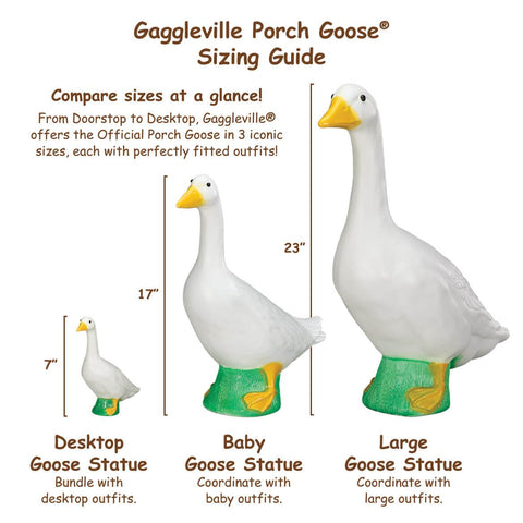 Fox Valley Traders Gaggleville Santa suit outfits the goose for holiday cheer.
