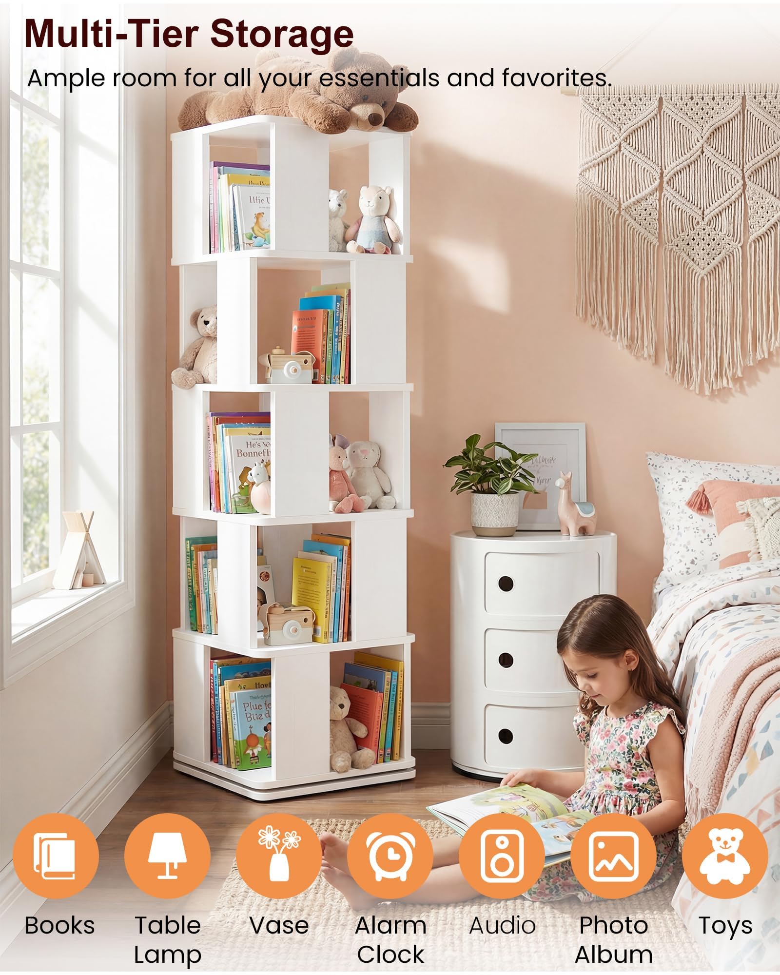 Foxemart vertical dividers per tier keep books neatly separated