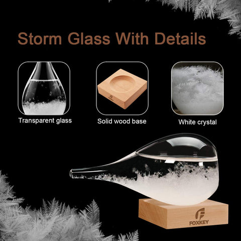 F FOXKEY storm glass gift box packaging for a delightful surprise.
