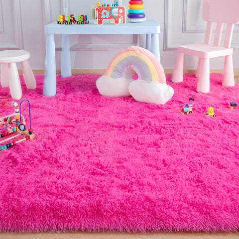 Foxmas dorm room pink rug 4ft-6ft brightening study corners with warmth