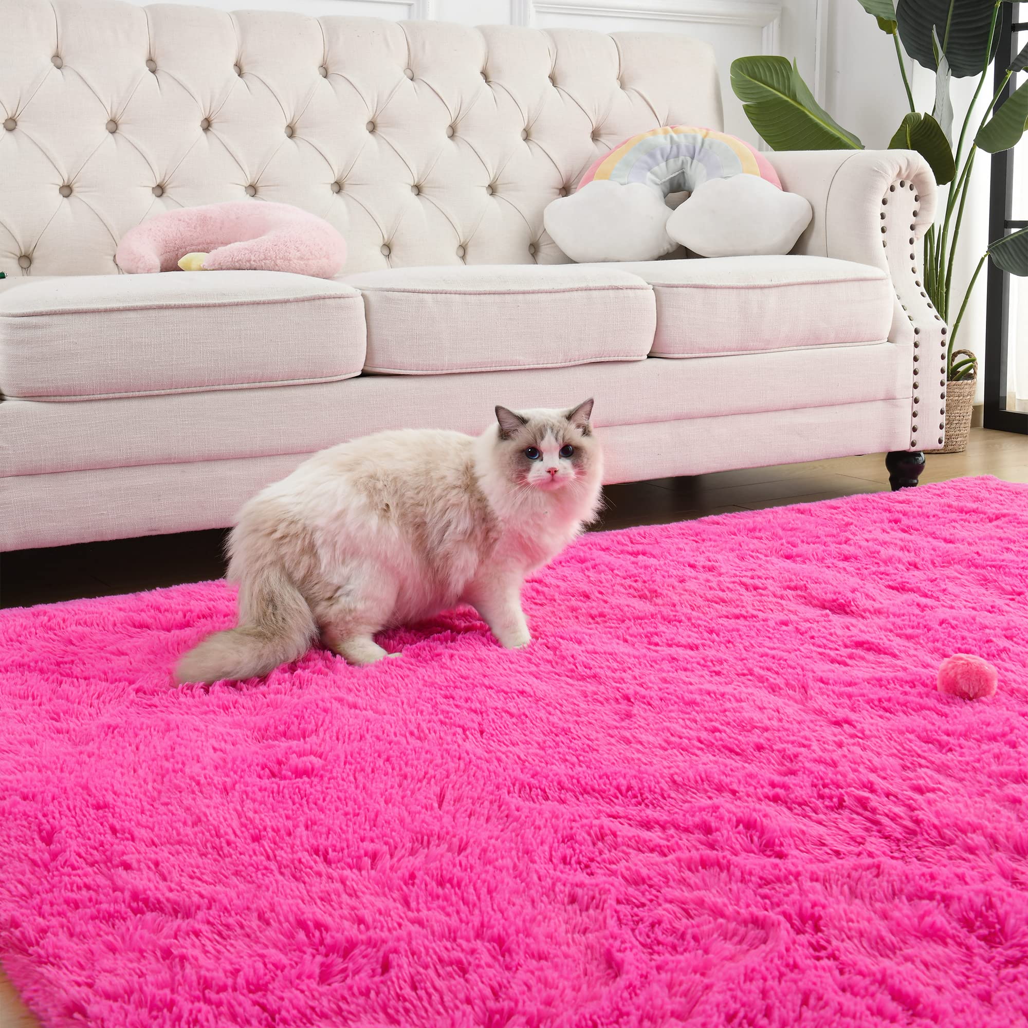 Foxmas nursery rug plush fur cushioning supports safe, comfy floor time