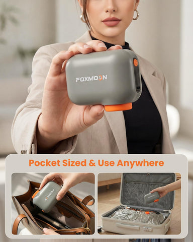 Foxmoon vacuum bags pack demonstration in a suitcase for efficient packing