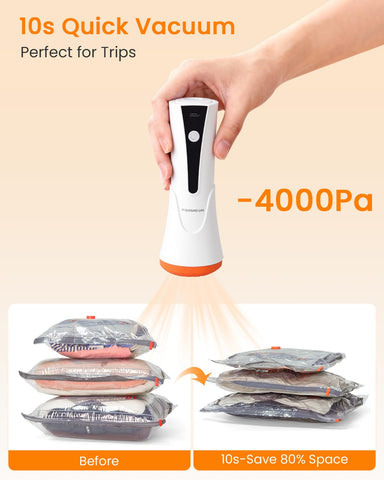 Foxmoon vacuum bags travel pack in small size save space in carry-on