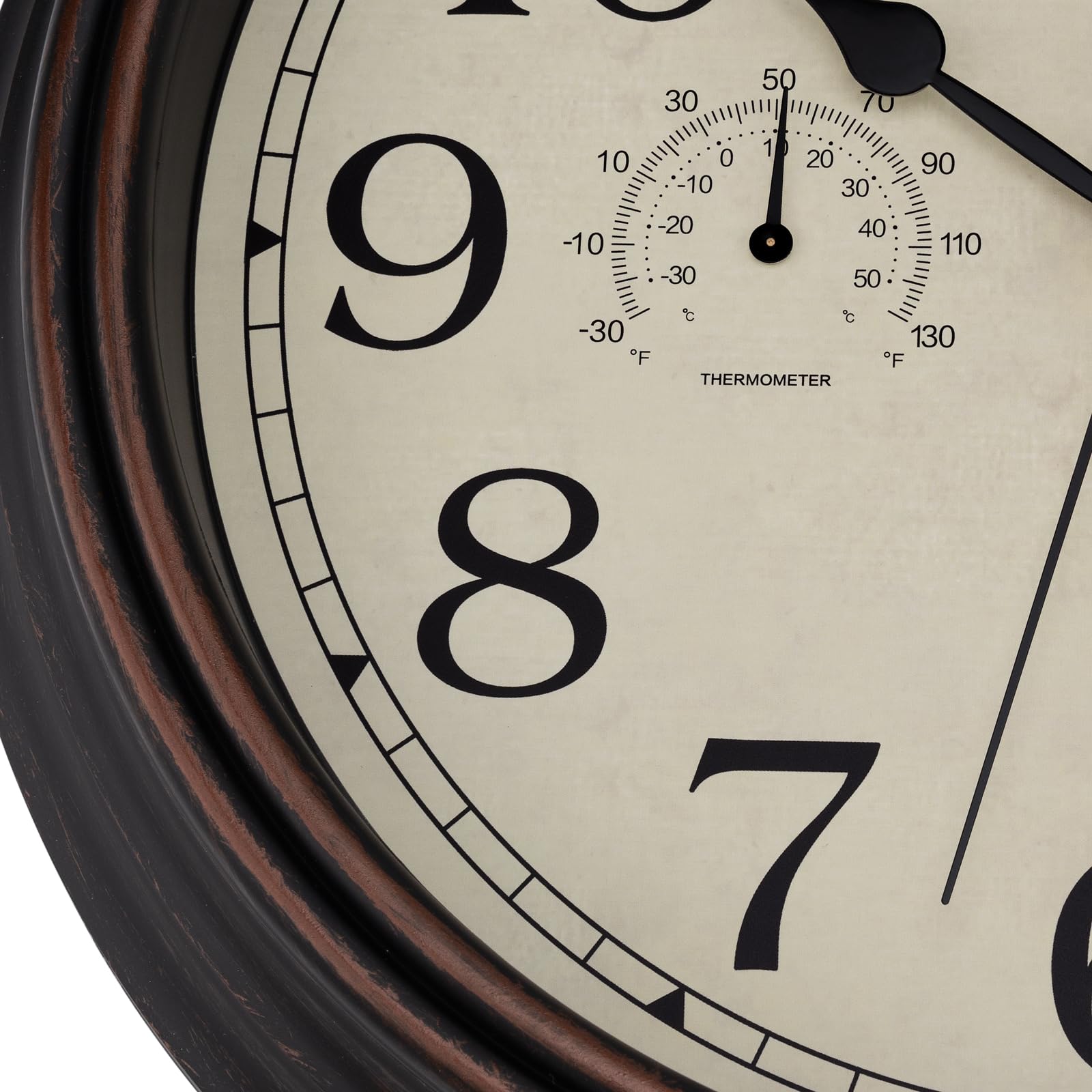 Foxtop patio clock suitable for outdoor seating areas and gardens.