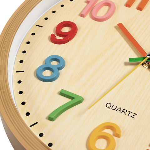 Foxtop Silent Kids Wall Clock acrylic face easy to clean and safe