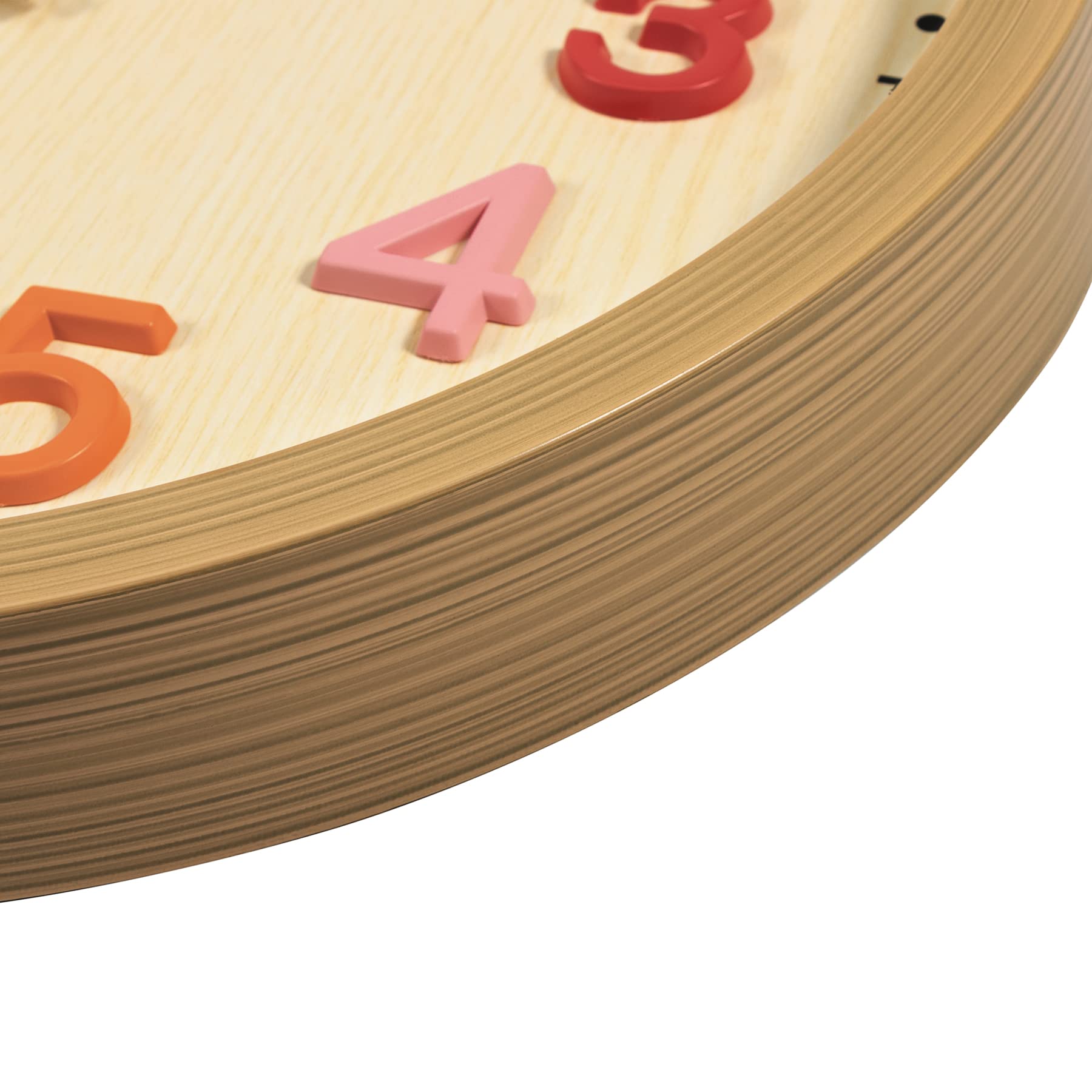 Foxtop Silent Kids Wall Clock back hanging slot simplifies mounting