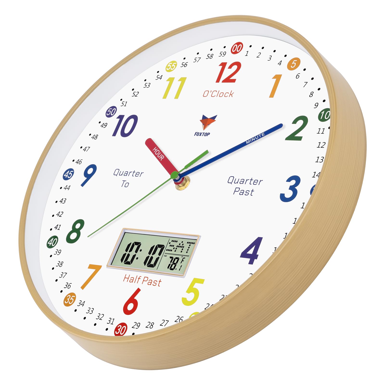 Foxtop silent quartz sweep movement for a calm classroom environment.