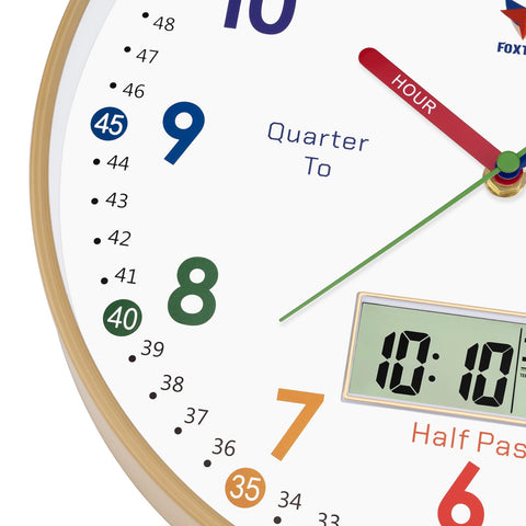 Foxtop wall clock hanging slot simplifies installation.