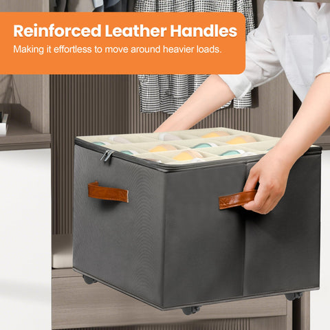 Foyego gray 360° rotating wheels let you rearrange with ease.