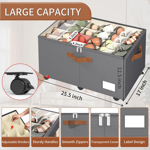 Foyego organizer dimensions shown for space planning and fit
