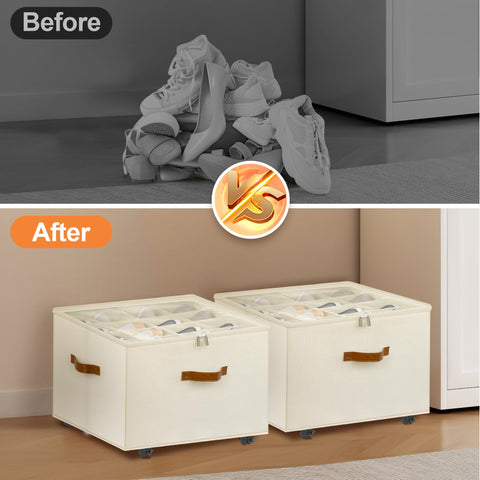 Foyego 360-degree rotating wheels with latches keep it steady.