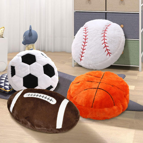 FPYWO soccer pillow 15-8 inch diameter for substantial comfort.