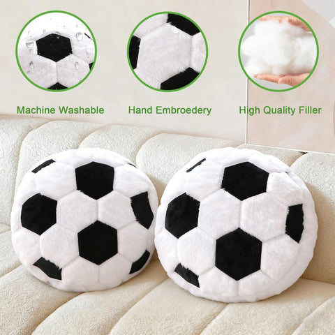 FPYWO soccer pillow round decor accents for game rooms.