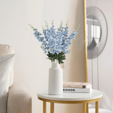 Fqueelvys dusty blue delphinium stems adding depth to home decor
