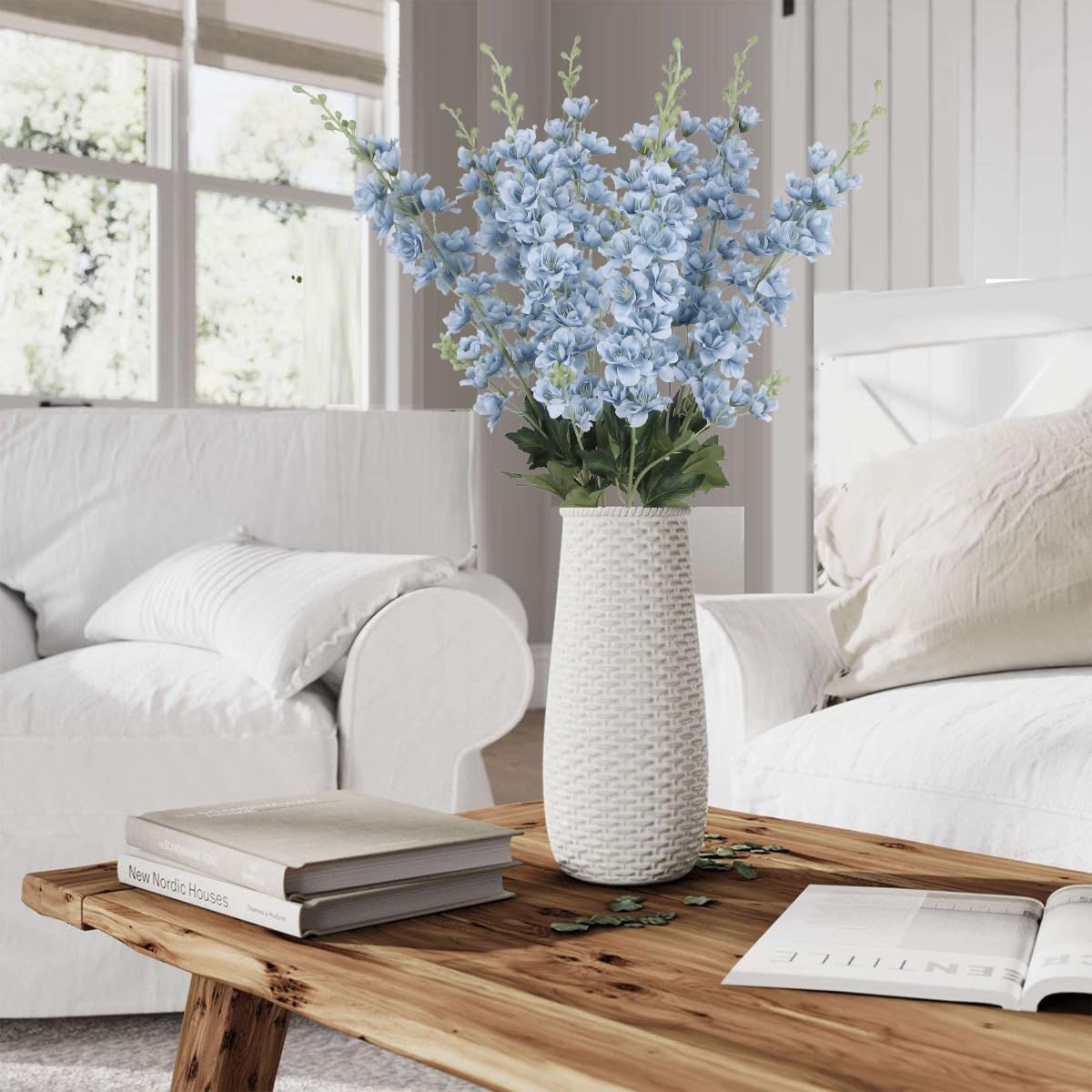 Fqueelvys silk delphinium stems with realistic texture for visual impact