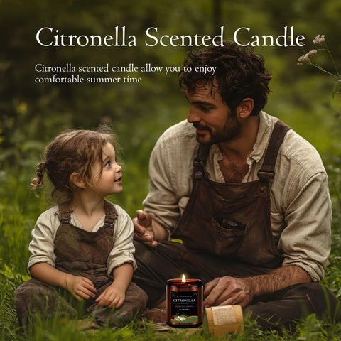 FF FRAGRFLOWING citronella candle jar design suits homes and gifts.