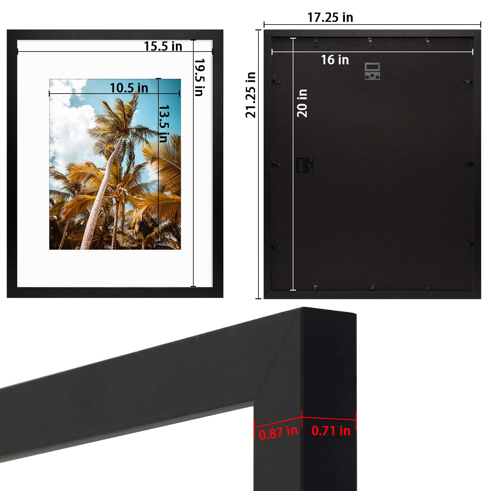 Frametory frame with ivory mat centered 11x14 image