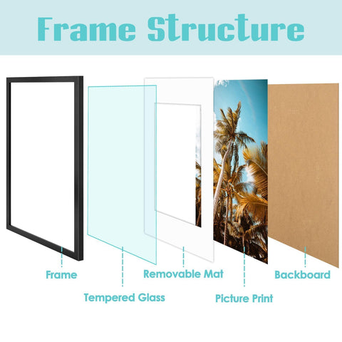 Frametory frame supports horizontal and vertical hanging orientations