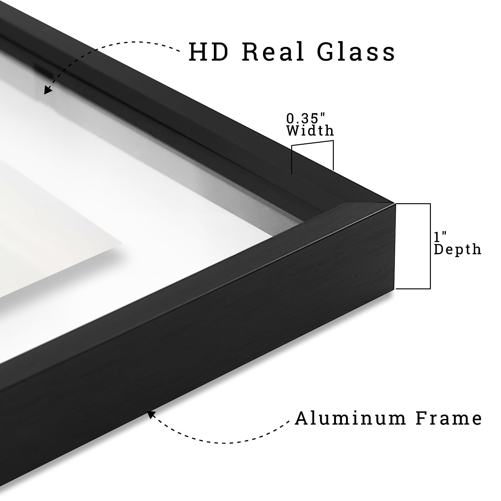 Frametory plexiglass-back provides sturdy support for lightweight artwork.