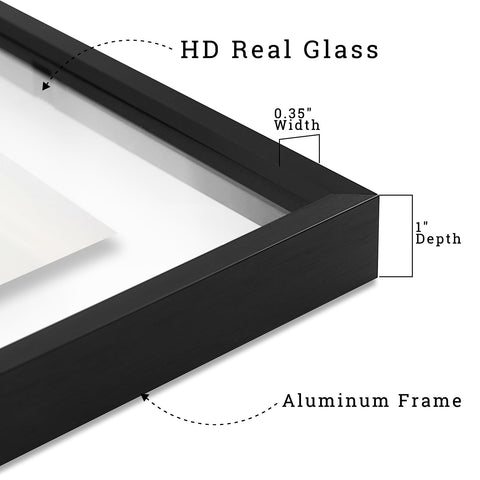 Frametory plexiglass-back provides sturdy support for lightweight artwork.