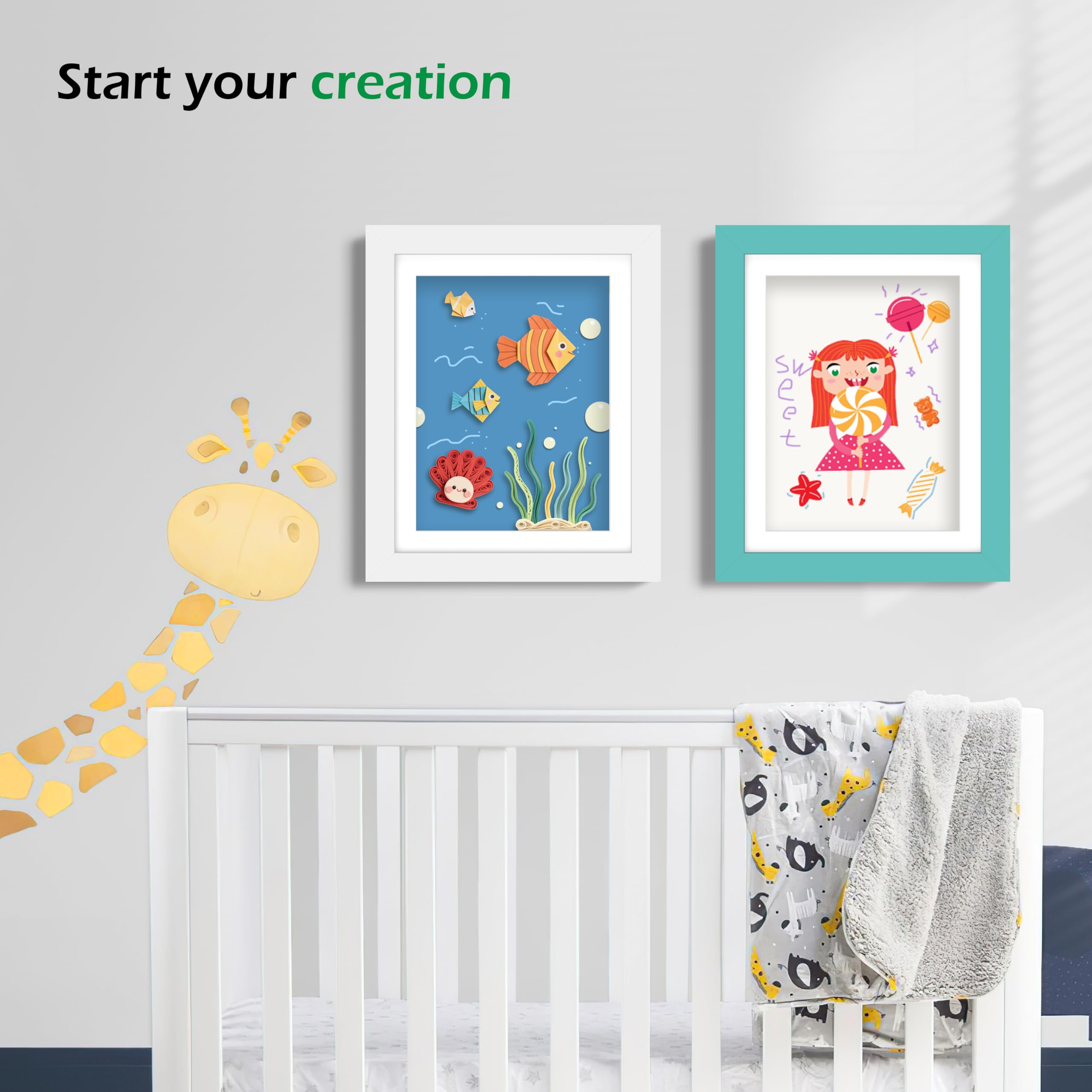 FrameWorks 2-Pack wood-frame mounted horizontally for wall decor